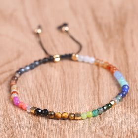 12 Constellations Seven Chakras Colored Stones Bracelet (Option: Style1431-1PCS)
