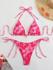 Sexy Micro Bikini Women's Swimsuit 2025 Trend Female Swimwear Two-piece Thong Bikinis Sets Beach Wear Swimming for Bathing Suit (Color: RoseRed, size: M)
